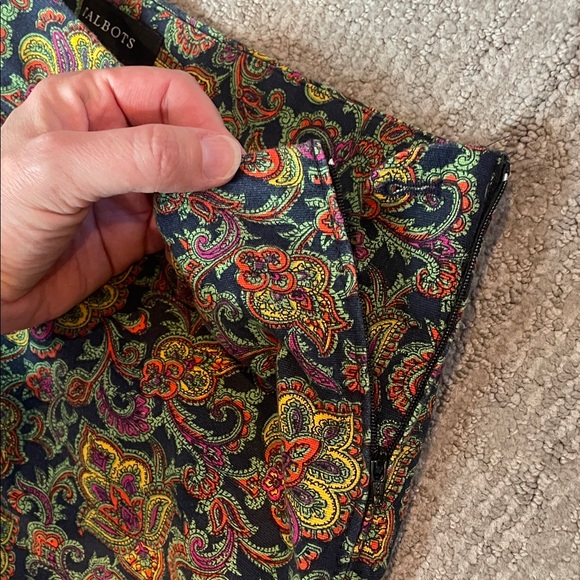 Talbots Multicolor Paisley Pants - Picture 3 of 5